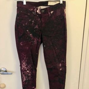 Rag & Bone Patterned Legging Jeans